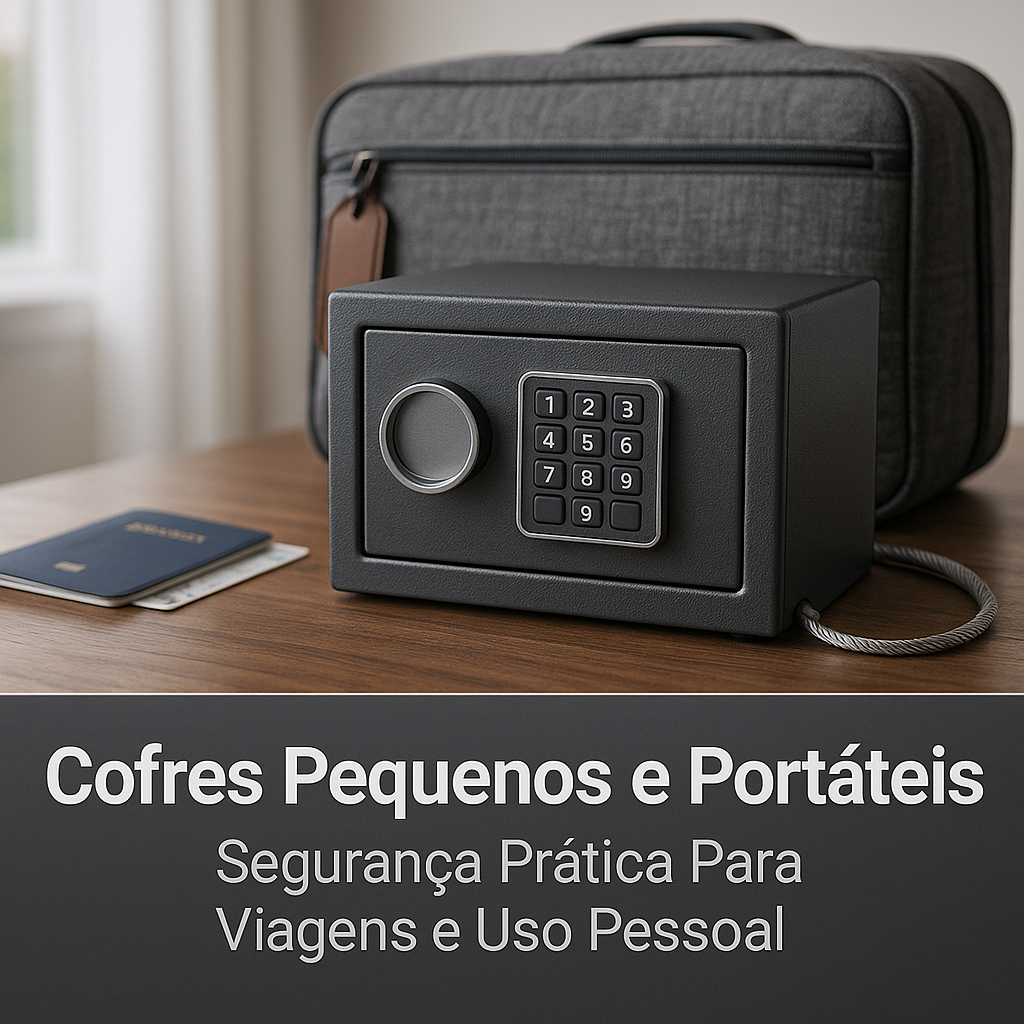 Cofres Pequenos e Portáteis Segurança Prática Para Viagens e Uso Pessoal - Mizom Cofres