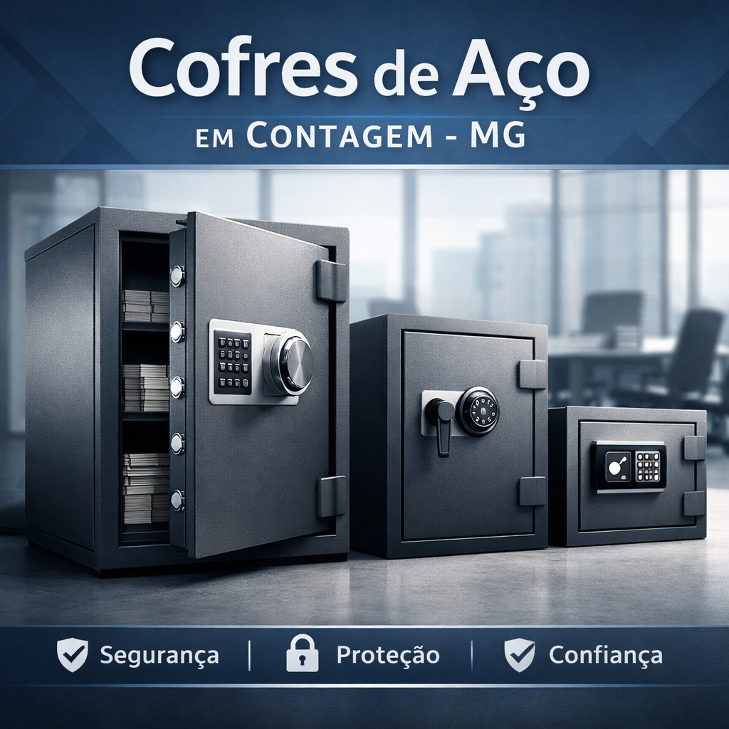 Cofres de Aço em Contagem – MG Segurança, Confiabilidade e Soluções Profissionais para Empresas e Residências