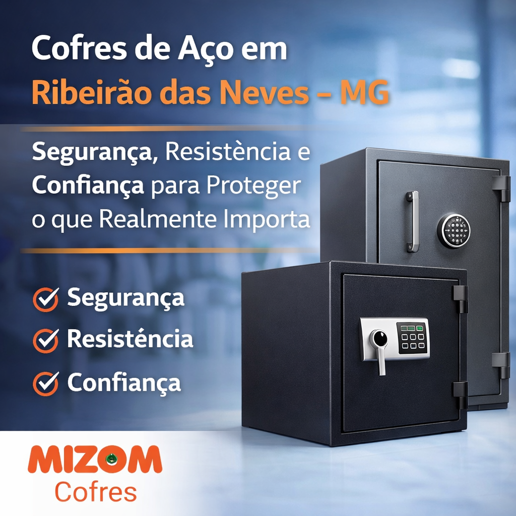 Cofres de Aço em Ribeirão das Neves – MG Segurança, Resistência e Confiança para Proteger o que Realmente Importa - Mizom Cofres