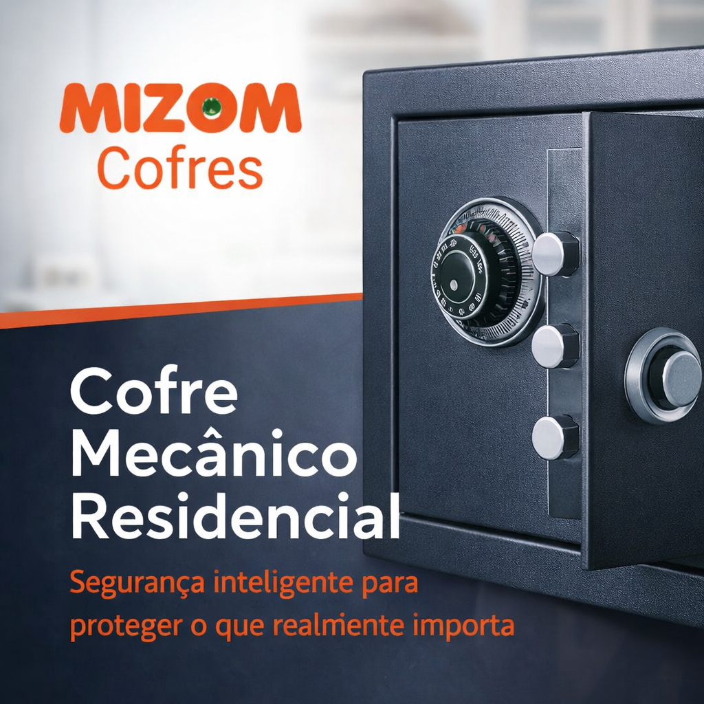 Cofre Mecânico Residencial segurança inteligente para proteger o que realmente importa - Mizom Cofres