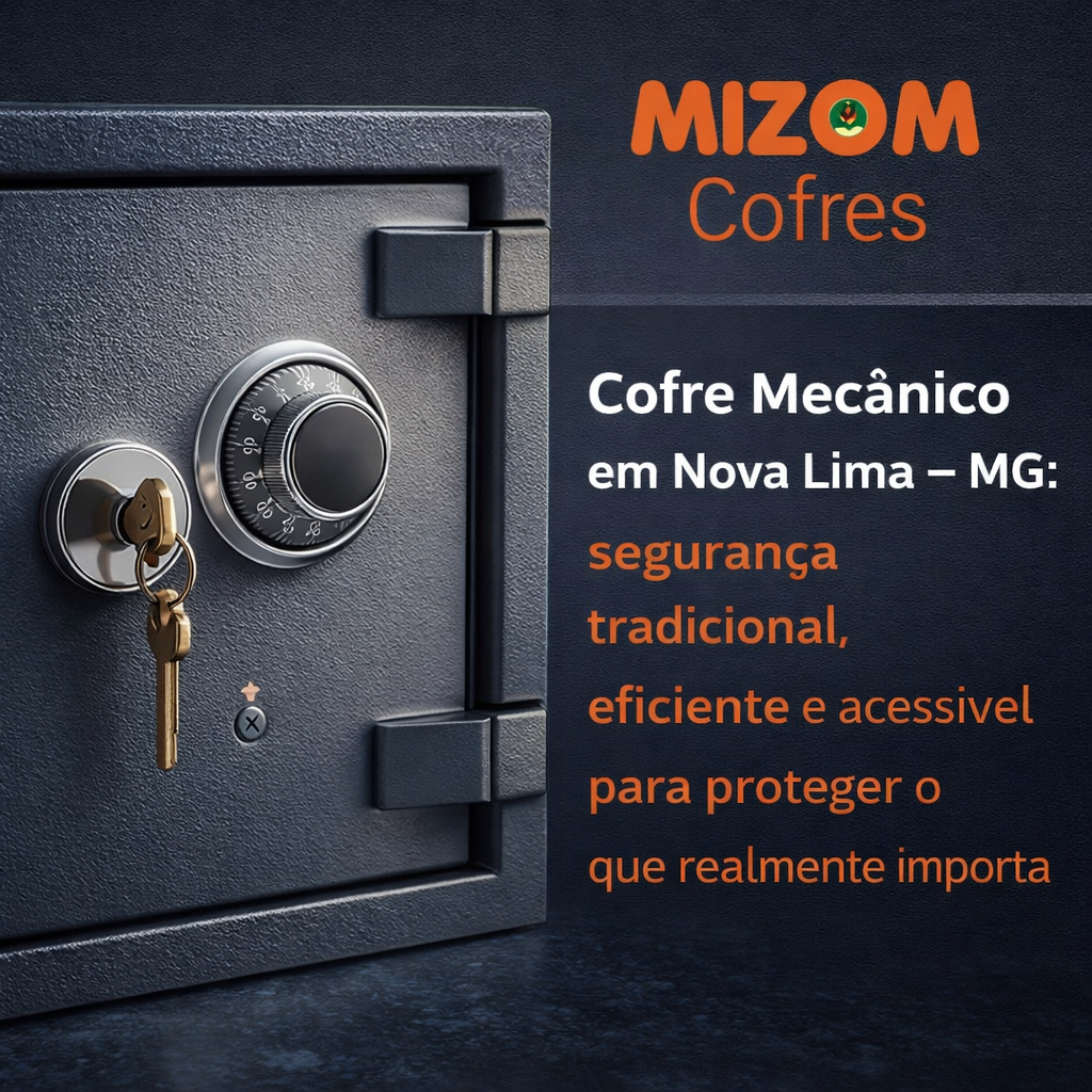 Cofre Mecânico em Nova Lima - MG segurança tradicional, eficiente e acessível para proteger o que realmente importa