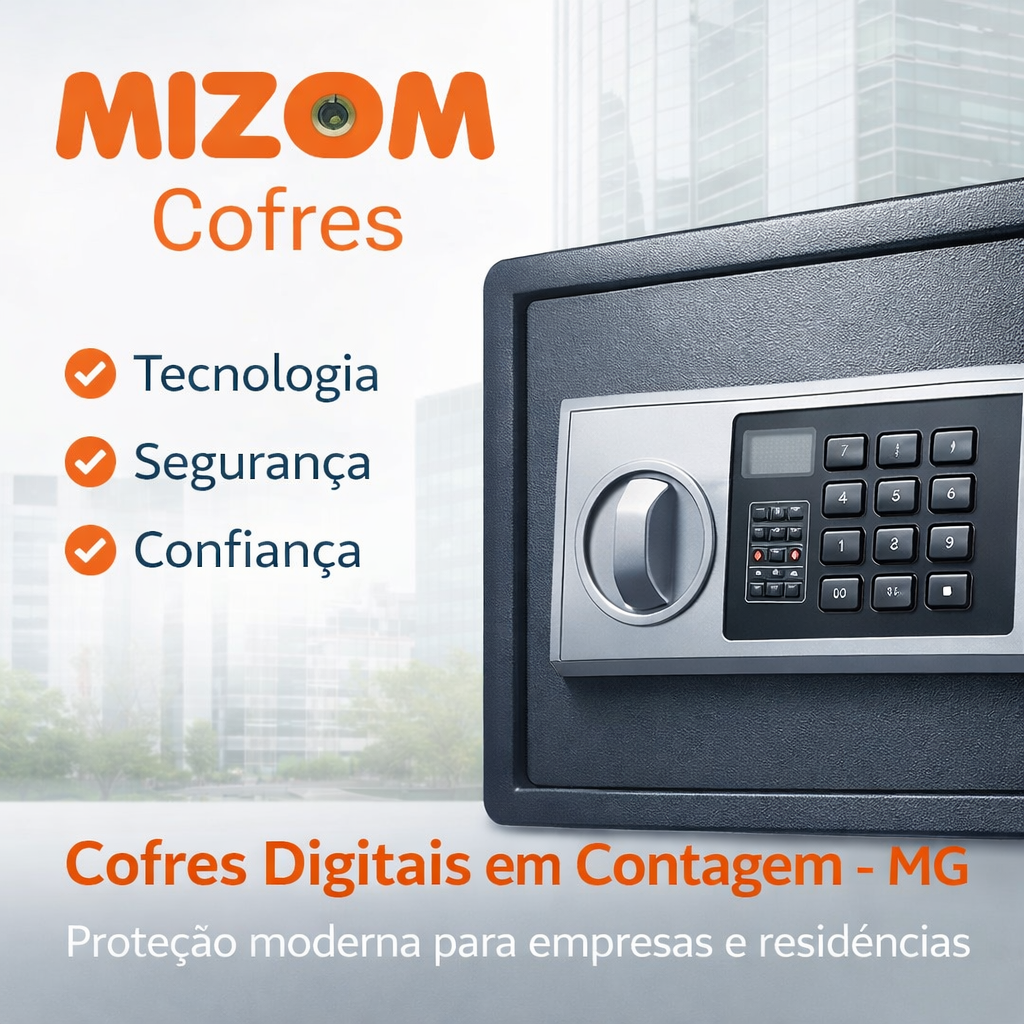 Cofres Digitais em Contagem - MG tecnologia, segurança e confiança para proteger o que realmente importa - Mizom Cofres