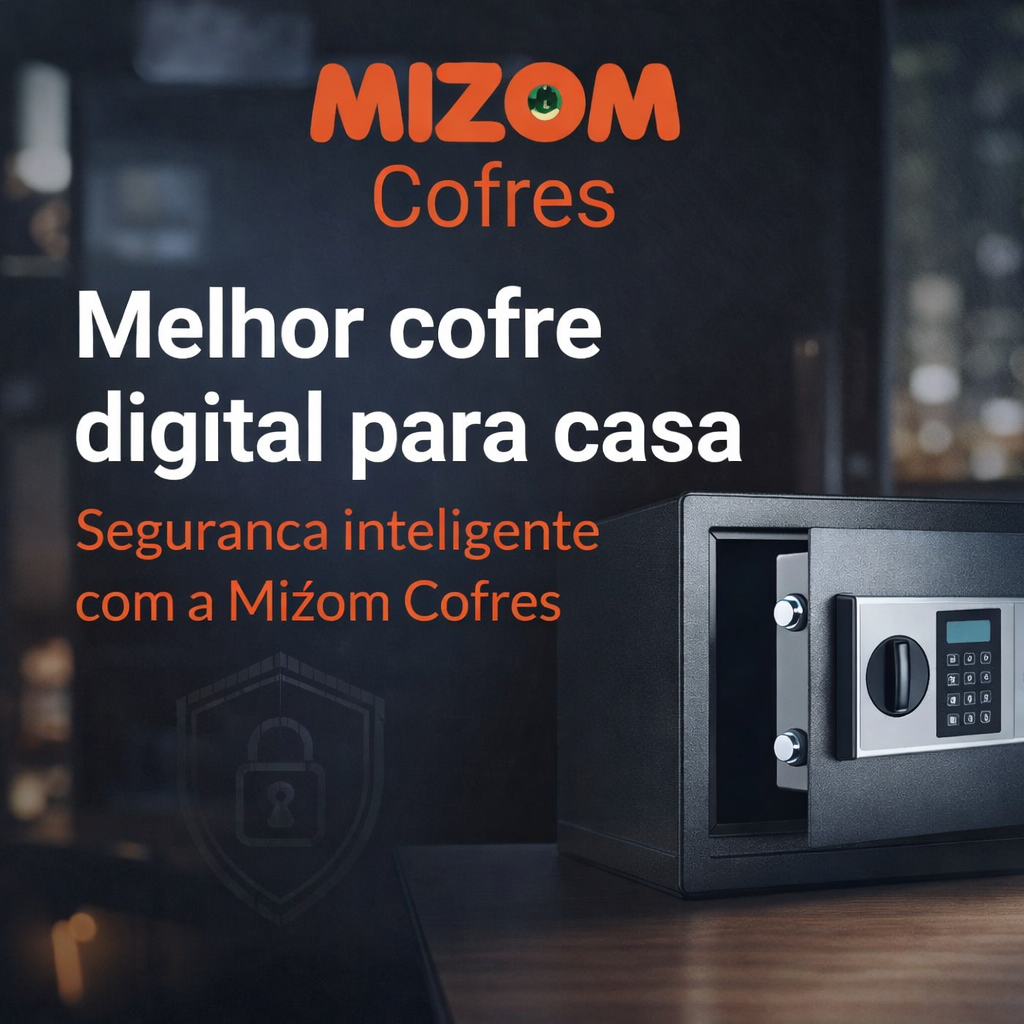 Melhor cofre digital para casa segurança inteligente com a Mizom Cofres