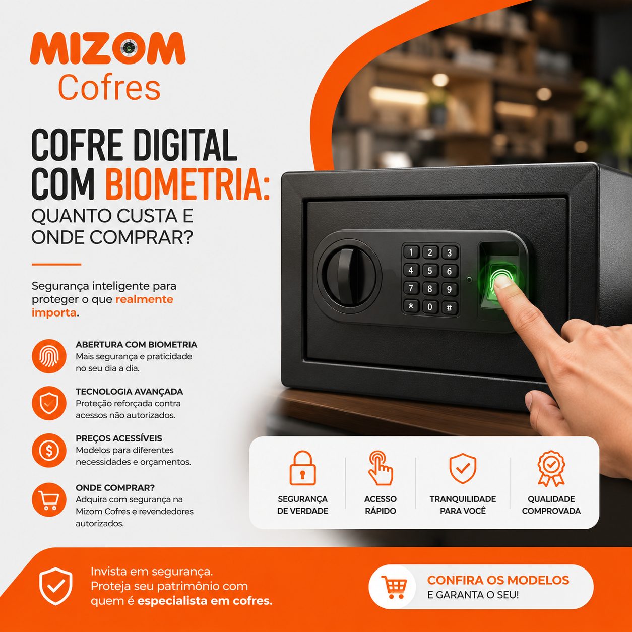 Cofre Digital com Biometria Quanto Custa e Onde Comprar